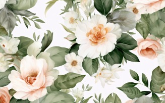 Watercolor floral wreath Background 26