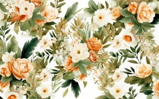Watercolor floral wreath Background 33