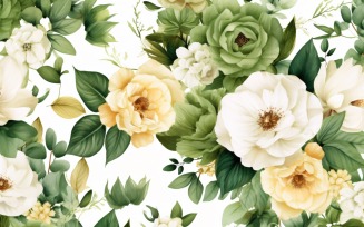Watercolor floral wreath Background 45