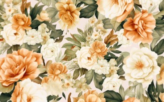Watercolor floral wreath Background 62
