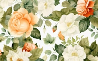Watercolor floral wreath Background 70