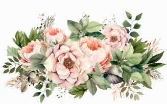 Watercolor flowers Background 02