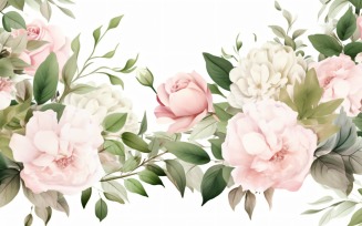 Watercolor flowers Background 18
