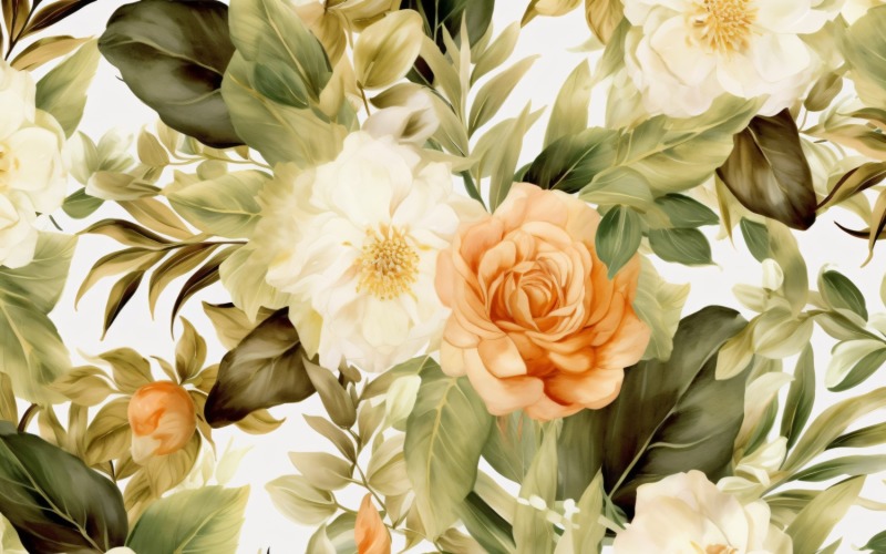 Watercolor flowers Background 29