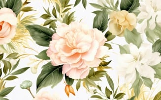Watercolor flowers Background 32