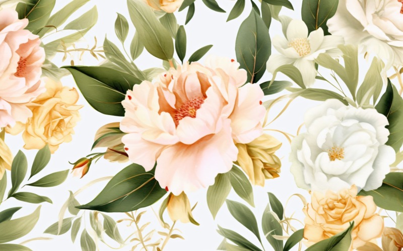 Watercolor flowers Background 44