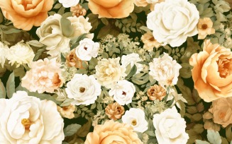 Watercolor flowers Background 52