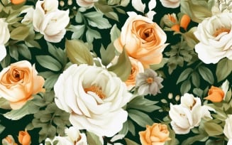Watercolor flowers Background 53