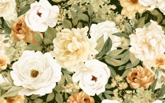 Watercolor flowers Background 73