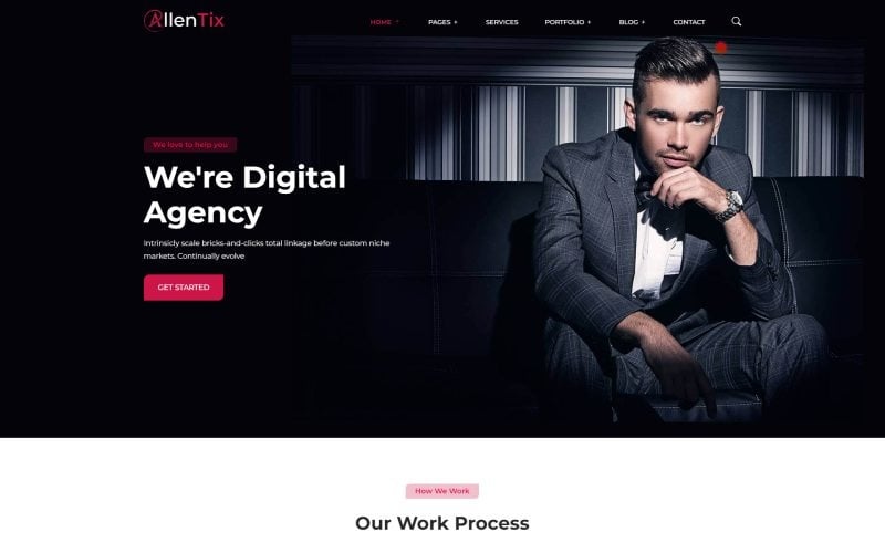 Allentix Business & Digital Agency HTML5 Template Website Template