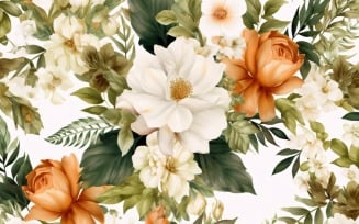 Watercolor Floral Background 100