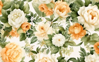 Watercolor floral wreath Background 102