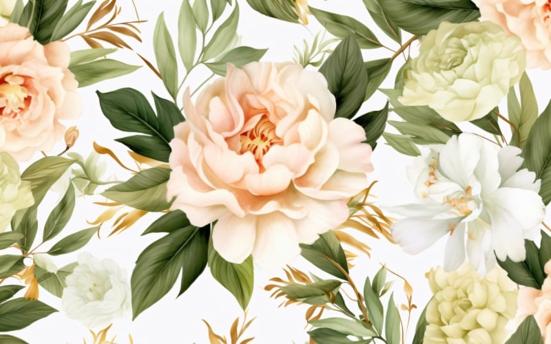Watercolor floral wreath Background 118