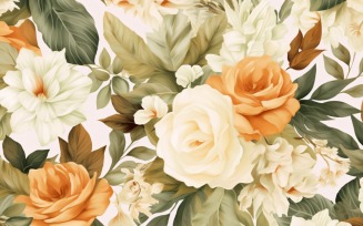 Watercolor floral wreath Background 122