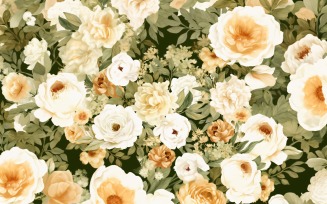 Watercolor floral wreath Background 130