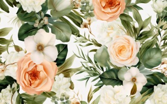 Watercolor floral wreath Background 134
