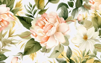 Watercolor floral wreath Background 137