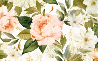 Watercolor floral wreath Background 145
