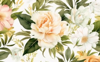 Watercolor floral wreath Background 82