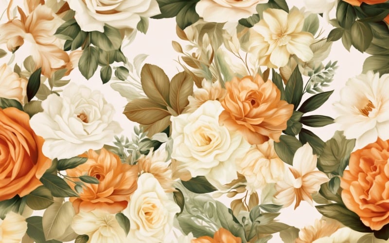 Watercolor floral wreath Background 86