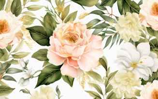 Watercolor flowers Background 109