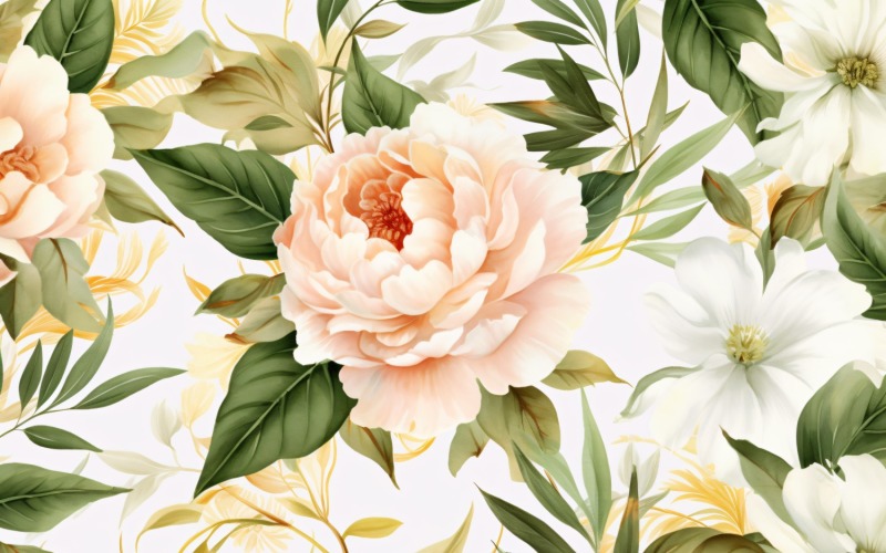 Watercolor flowers Background 113