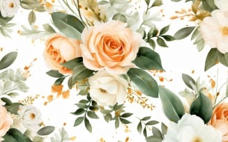 Watercolor flowers Background 117