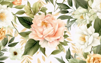 Watercolor flowers Background 121