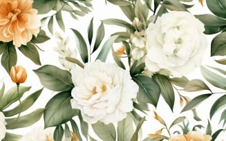 Watercolor flowers Background 125