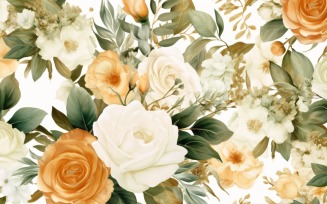 Watercolor flowers Background 129