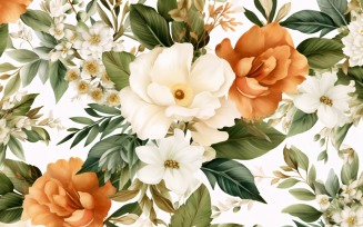 Watercolor flowers Background 144
