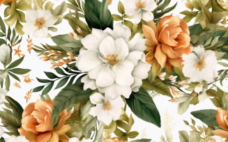 Watercolor flowers Background 148