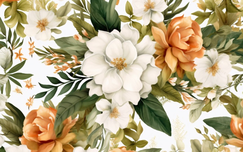 Watercolor flowers Background 148