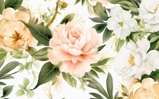 Watercolor flowers Background 81