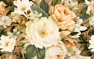 Watercolor flowers Background 93