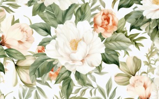 Watercolor flowers wreath Background 123