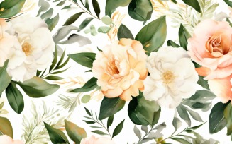 Watercolor flowers wreath Background 131