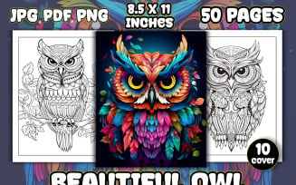 Beautiful Owl Coloring Pages for Adult