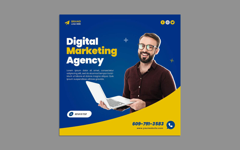 Digital Marketing Agency Post Template Social Media