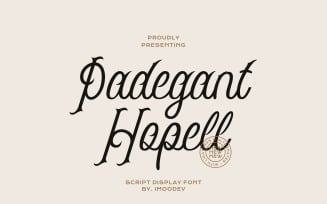 Padegant Hopell Script Display Font