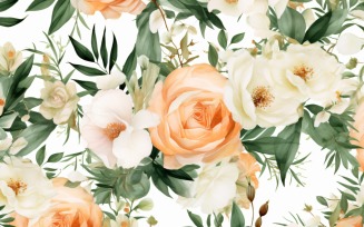 Watercolor floral wreath Background 166