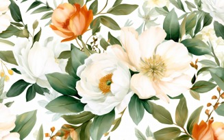 Watercolor floral wreath Background 182
