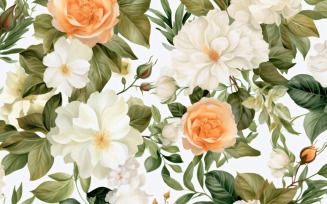 Watercolor flowers Background 150