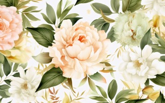Watercolor flowers Background 173