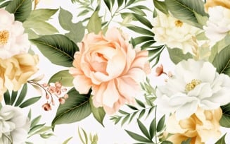 Watercolor flowers Background 177