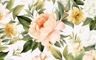 Watercolor flowers Background 181