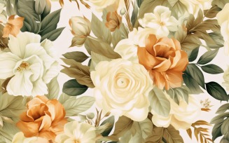 Watercolor flowers wreath Background 167