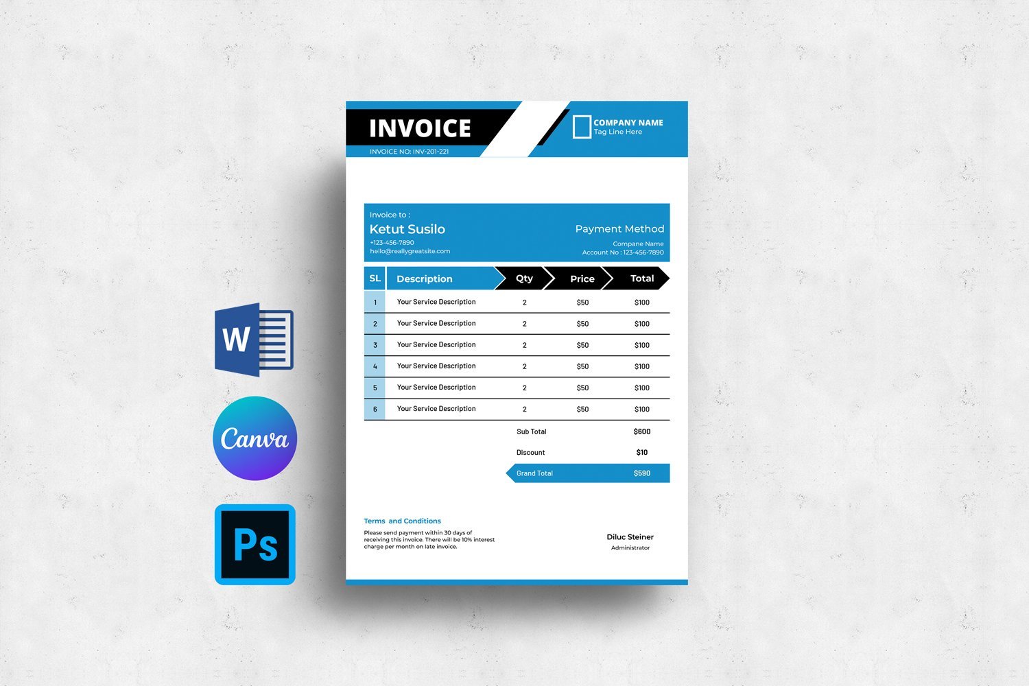 Template #363051 Invoice Template Webdesign Template - Logo template Preview