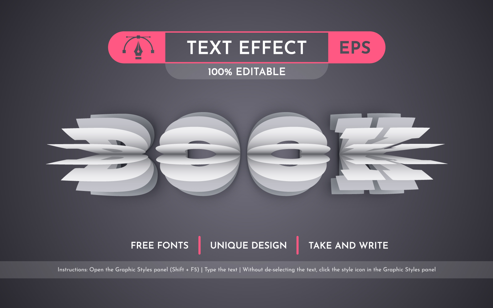 Template #363066 Effect Font Webdesign Template - Logo template Preview