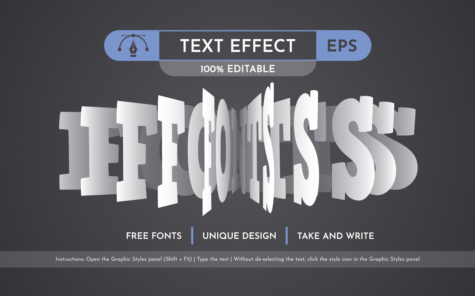 Template #363079 Effect Font Webdesign Template - Logo template Preview